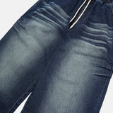 Catwashing Side Finch String Banding Wide Denim Pants