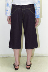 That's neat - Primary Color Double-Face Jeans in Raw Denim (Yellow Topstitch)