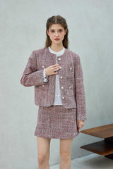 CHERISH TWEED SKIRT PANTS / RED
