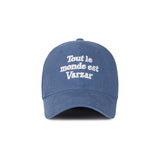 TMV Lettering Ball Cap / Washing Blue