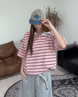 Aaron Multi-Stripe Collar Tee
