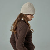 VA Curved Oval Metal Roll-Up Beanie / Oatmeal