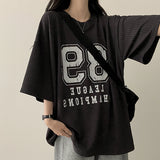 89 Number ボックスフィットニット半袖Tシャツ