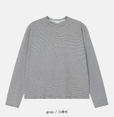 No.1420 stripe cutting crop T (4color)