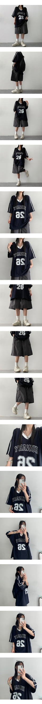 Mitur cotton banding half-length cargo shorts