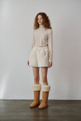 Basic turtle neck T-shirts (Mocha)