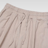  Cool tantan hemp linen wide banding pants in summer