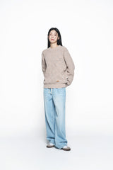25SS EATHER WARPEN OVERSIZE KNIT BEIGE