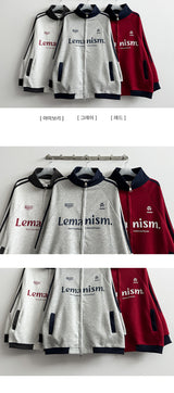Nice Color Matching Track Line High Neck Zip-Up
