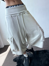 Pla West Fold Cargo Terry Bermuda Shorts 3color
