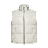 BOLDEST GOOSE PADDED VEST-WHITE