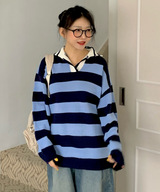 Bold Stripe Collar Knit