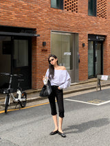 [MADE] Stern hip-to-way off-shoulder sweatshirt
