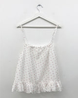 Floral ribbon sleeveless top (2color)