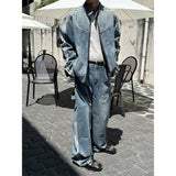 [F/W] Track line double pocket denim pants