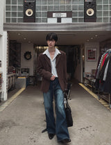 Eunice Ribbed Cat Bootcut Denim Pants