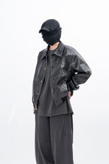 Glady Crack Over Leather Jacket