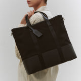 Dual Top Canvas Tote Bag_Black