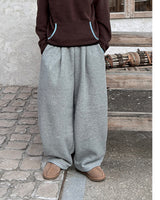 Nover Back Patch Fleece Sweat Pants