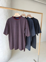 ピグメントダンガラストライプショートスリーブ 3COLOR