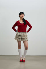 MINI HEART CANCAN SKIRT PANTS / BEIGE