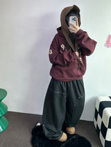 MINK🐻🧸RIVET STRING LONG WIDE PANTS 💙🖤2COLOR