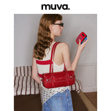 muva.本革 フラップ ワンショルダー バッグ
