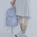 hole string po backpack (blue grey)