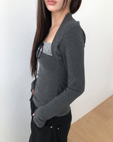 ビレドットスクエアストライプTシャツ