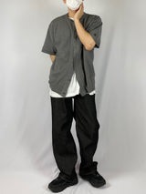 Minimal round short sleeve cardigan 2C