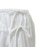 (2color) Frill Wide Ribbon Banding Pants