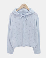 Mamel Punching Hood Knit Cardigan