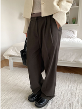 All day semi wide slacks(3color)