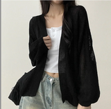 Amit Bolero Loose Fit Puff Knit Cardigan 