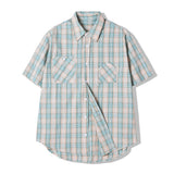 cig plaid 2 pocket work shirts green