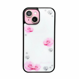 Hime rose phone case (black glass) - standard(non-magsafe)