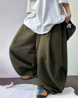 KNEE TWOTUCK BALLOON KEY RING LONG PANTS 🤎🩶🖤🤍💚6COLOR