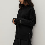 Raverous Slit Sweatshirts Black