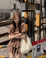 Hara Blouse & Mini Skirt Set (with underwear)
