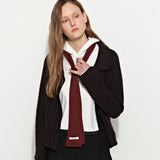 Mini Stripe Red Scarf