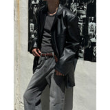 [F/W] Leather overfit blazer(2color)