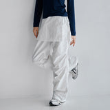 [made/free.xl] [Hobin] Layered Skirt Parasuit Pants Set - 4 colors