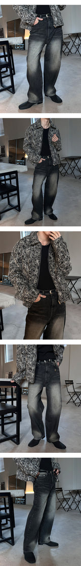 [HANDMADE] Circle pattern wool jacket(2color)