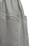 (2color) ボヘミアンスタッテッドワイドバンディングパンツ