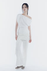 JENNIE BUTTONED TOP ivory