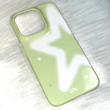 [made] brush star light green phone case (hard)