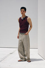 Reverse labeling sleeveless(Burgundy)