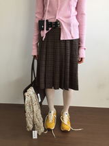 YWD PLAID PLEATS SKIRT (3color)