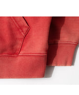 OC Bliss Washed Zip-up hoodie (Red)