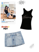All-match best denim mini skirt